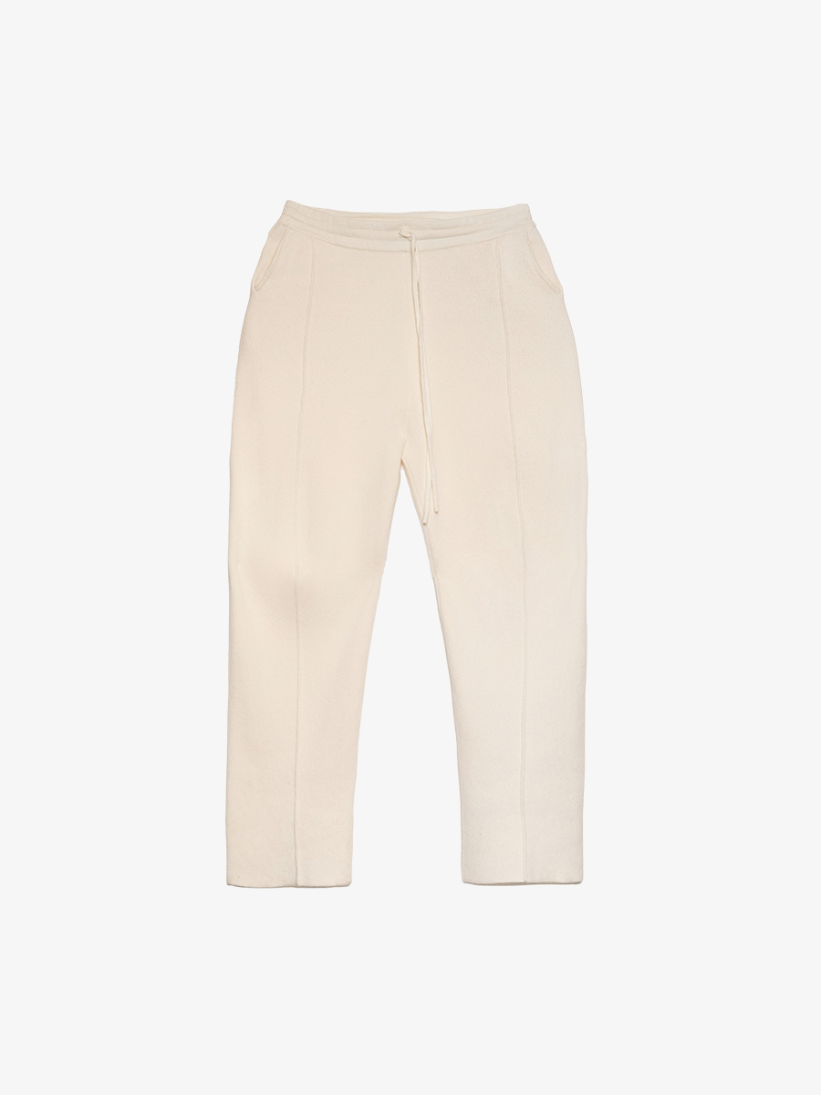 WOOL CASHMERE PANTS - CREAM